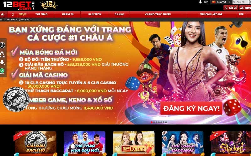 12Bet – Nhà cái cá cược thể thao hàng đầu khu vực châu Á