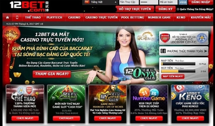 12bet là điểm đến yêu thích của nhiều cược thủ Việt